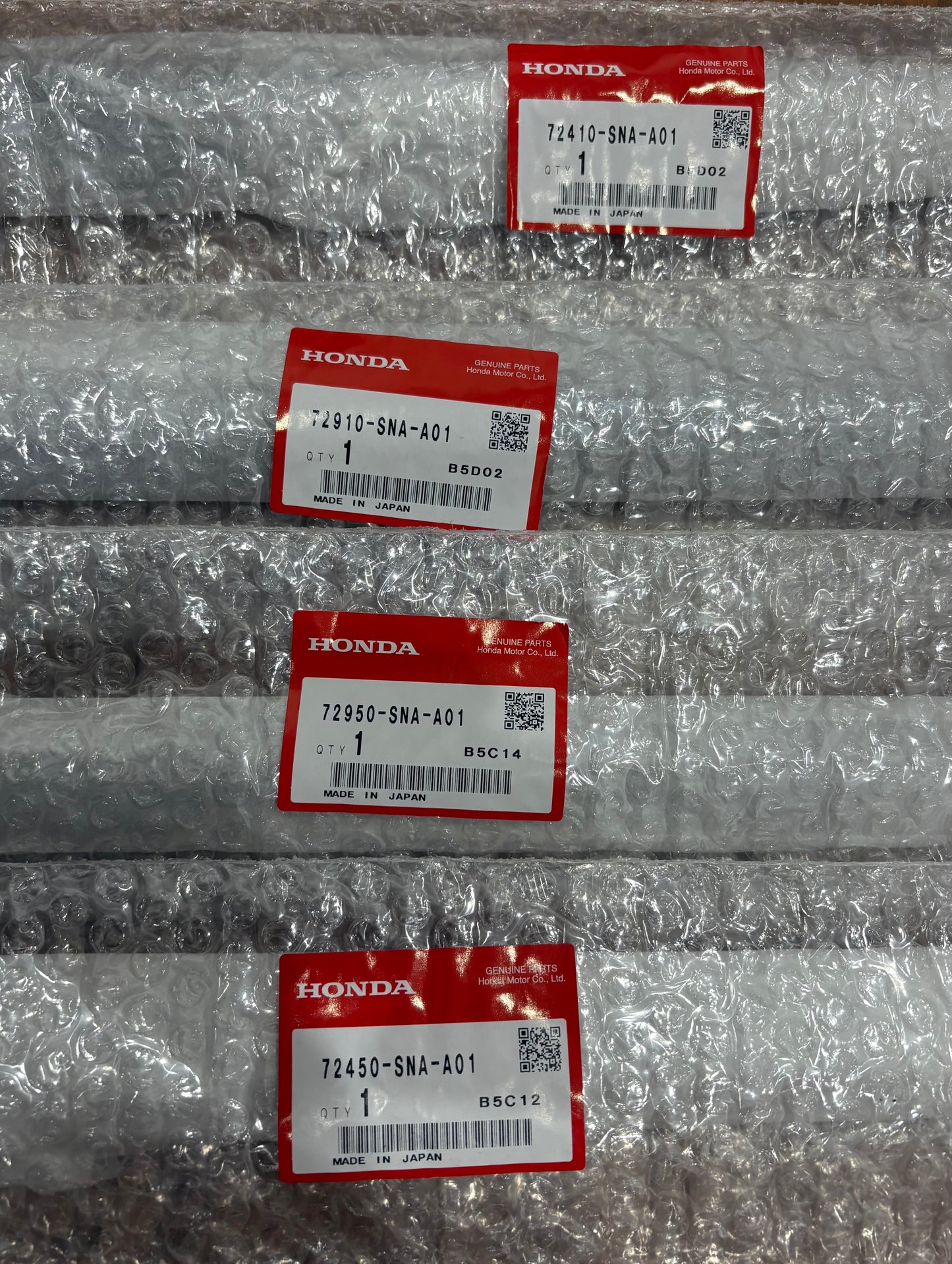 Genuine Honda Civic FD2R Window Moulding Set