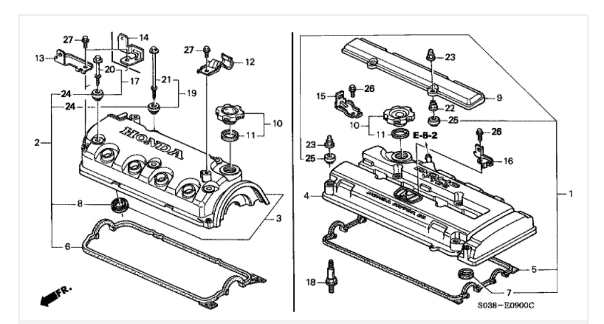 Honda OEM Chrome Dome Nut